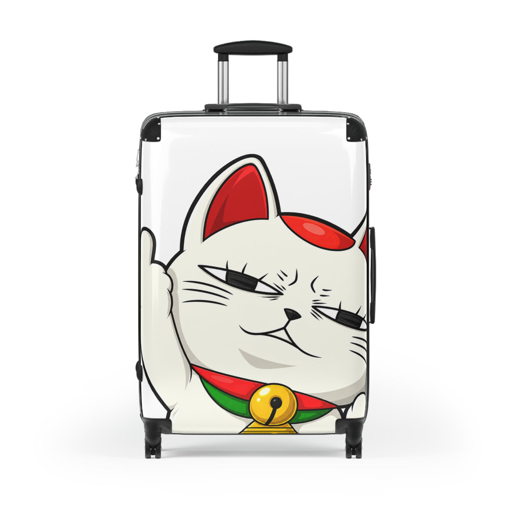 Lucky Cat Carry-On Suitcase – Kawaii Maneki-Neko Rolling Luggage