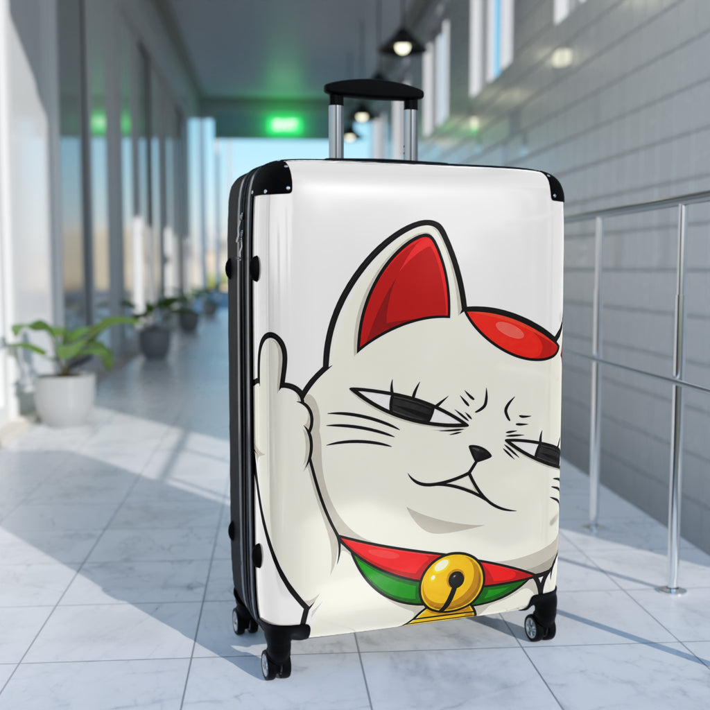 Lucky Cat Carry-On Suitcase – Kawaii Maneki-Neko Rolling Luggage