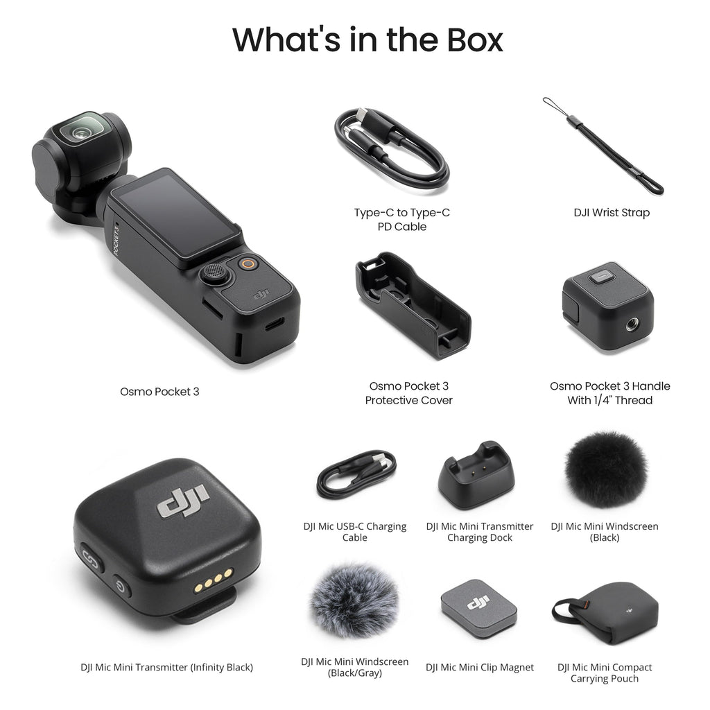 DJI Osmo Pocket 3 Creator Combo, Vlogging Camera with 1'' CMOS & 4K/120fps